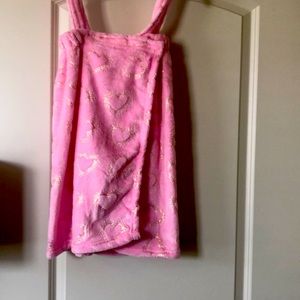 Girls after bath wrap